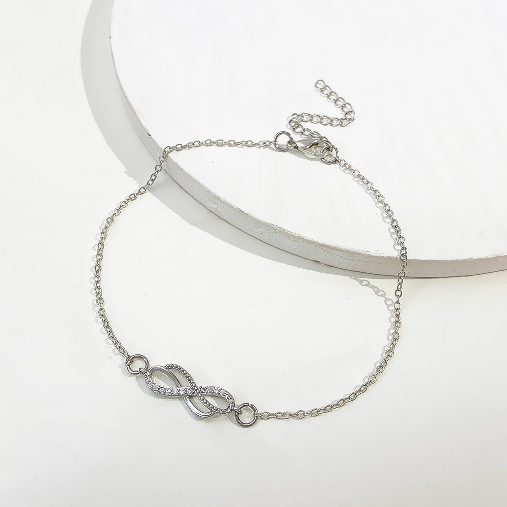 Vintage Zircon Delicate  Anklet