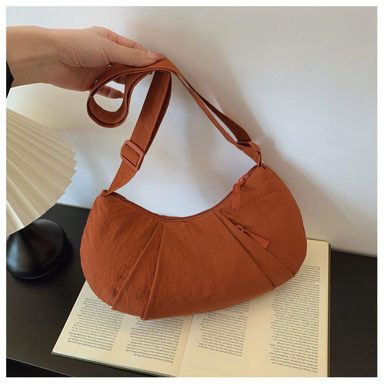 Minimalist Solid Color Dumpling Underarm Bag