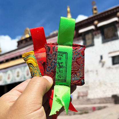 Tibetan Traditional Cloth Bag Amulet, Horse Head Ming King, Great White Umbrella Cover, Buddha Mother, Tara, Etc