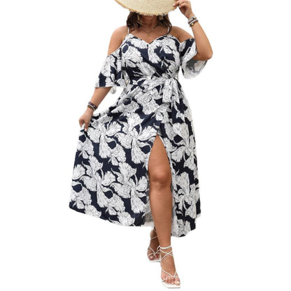 Floral Vacation Long Dress Elegant Casual A-Line Maxi Dress