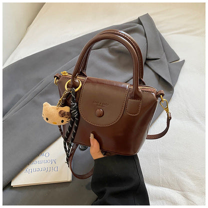 Trendy Fashion Handbag Retro Crossbody Bag PU Leather