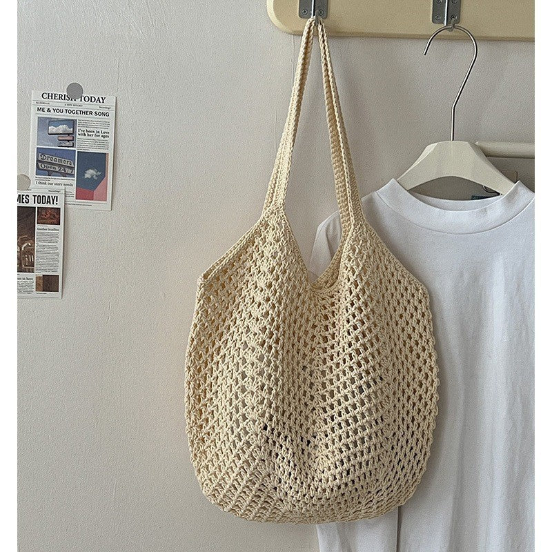 Trendy Woven Tote Bag Casual Chic Handbag