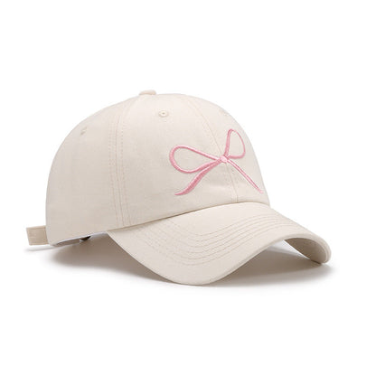 Cute Bow Embroidered Breathable Baseball Cap