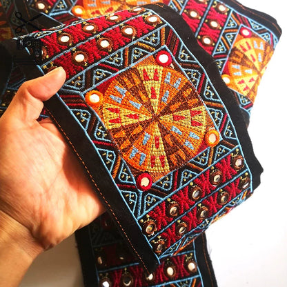 Ethnic Style Retro Embroidery Lace Color Embroidery Wide Webbing, Handmade Diy Minority Clothing Accessories