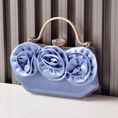 New Silk Floral Evening Clutch Bag for Parties