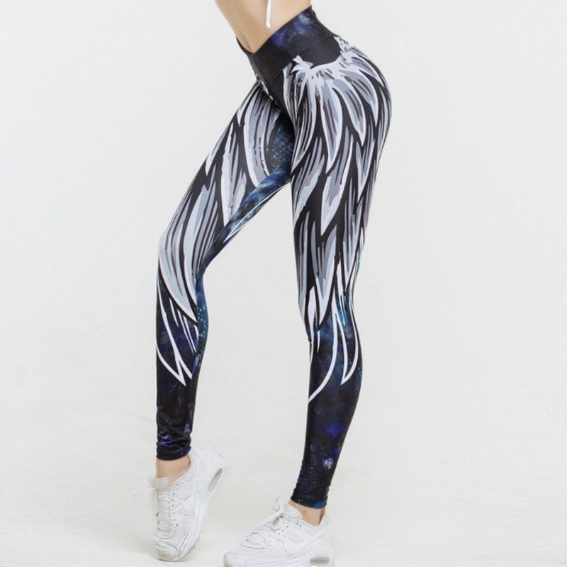 Yoga Women'S Tight-Fitting Hip-Lifting Slim Running Fitness Pants Digital Printing Yoga Pants