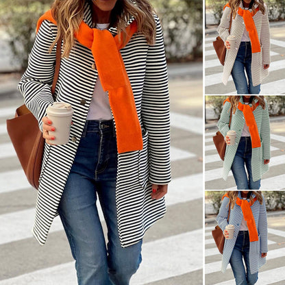 Striped Hooded Cardigan Sweater for Women
