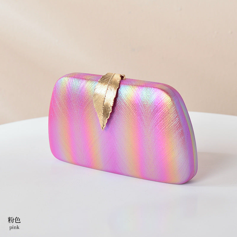 Trendy Gradient Leaf Clutch Bag for Women