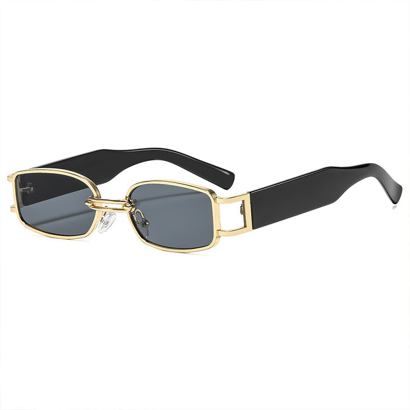 Trendy Oval Frame Sunglasses with Metal Accents