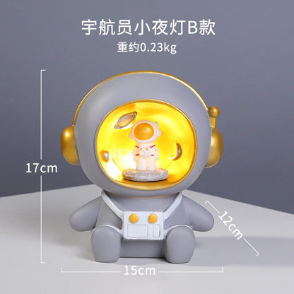 Cartoon Astronaut  Nightlight Resin Ornaments Creative Gift Piggy Bank Decoration For Children'S Birthday