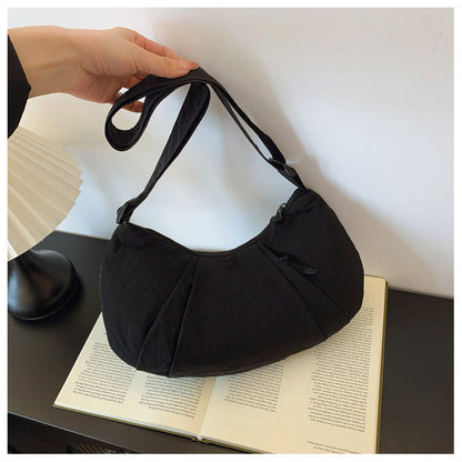 Minimalist Solid Color Dumpling Underarm Bag