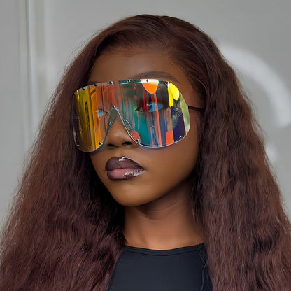 Chic Oval Frame Sunglasses UV400 Protection
