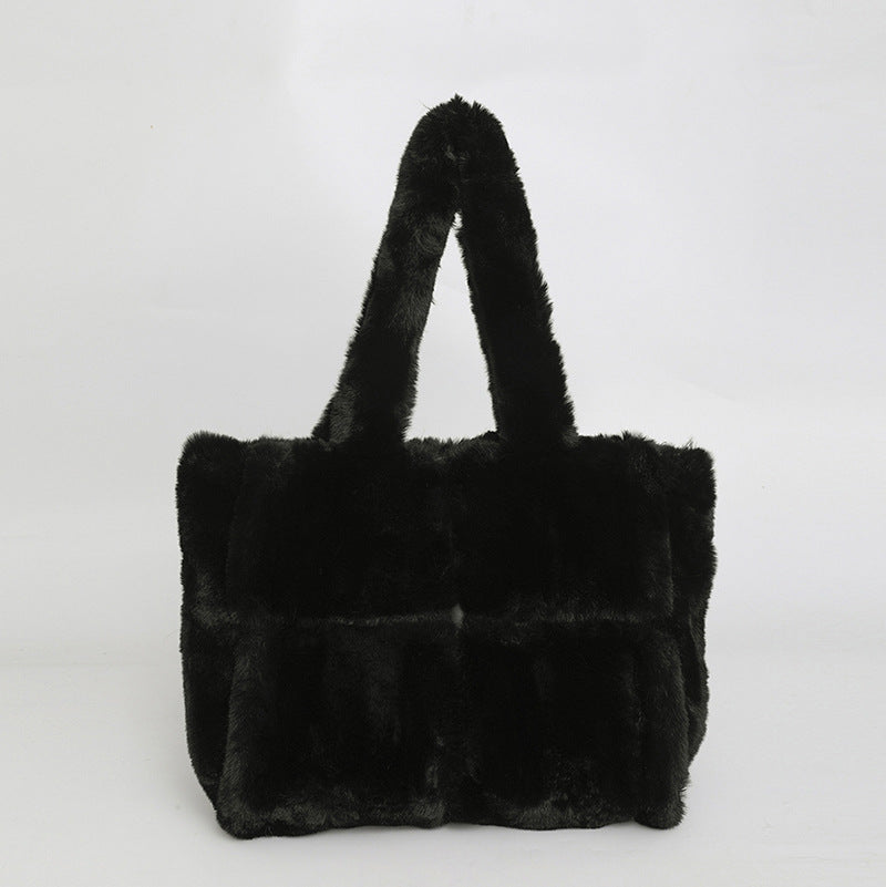 Minimalist Fluffy Large Capacity Tote Bag
