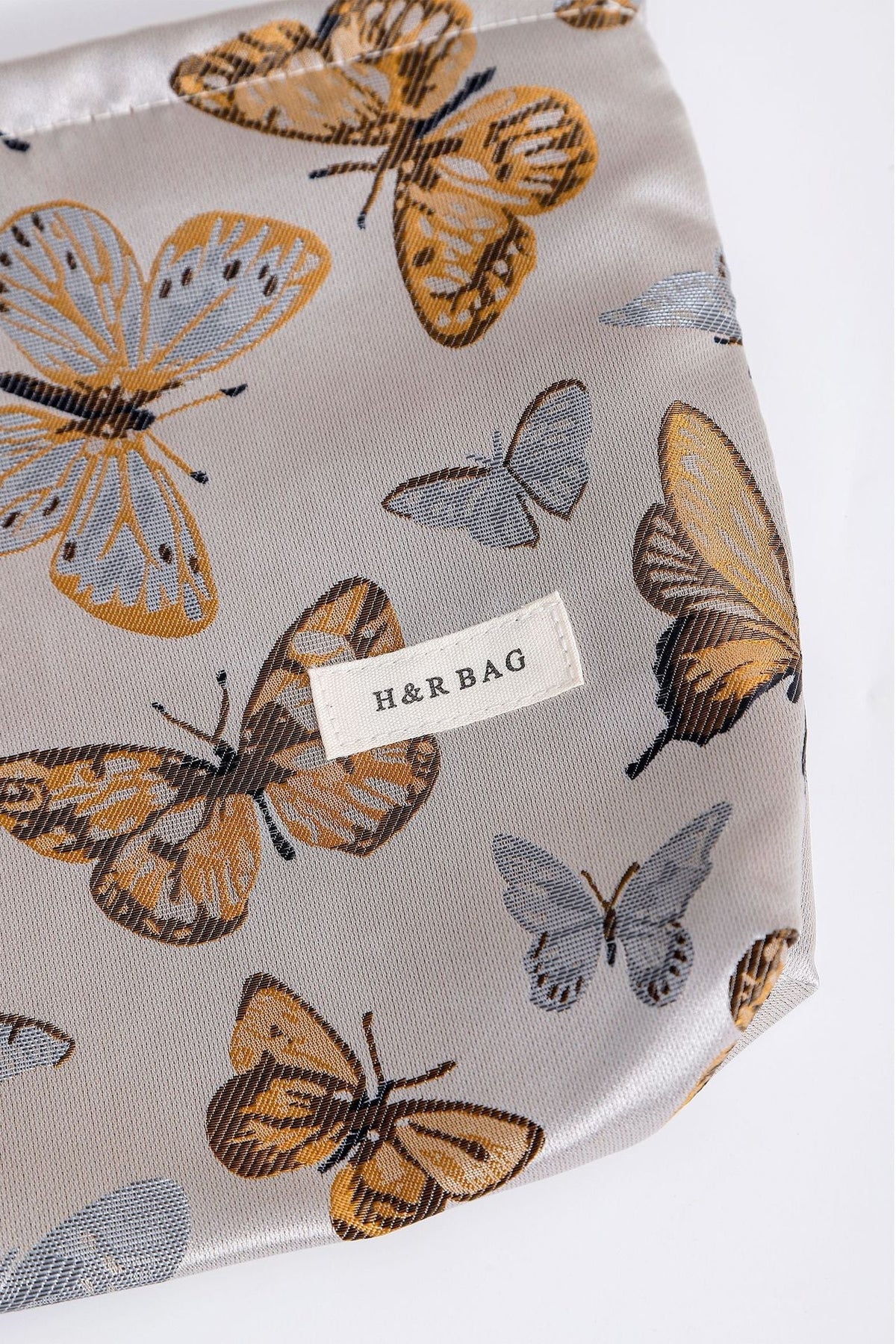 Vintage Butterfly Jacquard Portable Makeup Bag