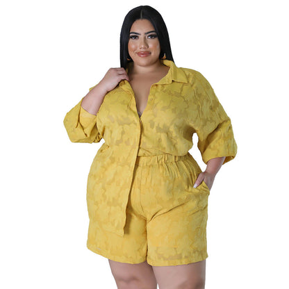 Amazon-Style Hollow Chiffon Two-Piece Outfit Set
