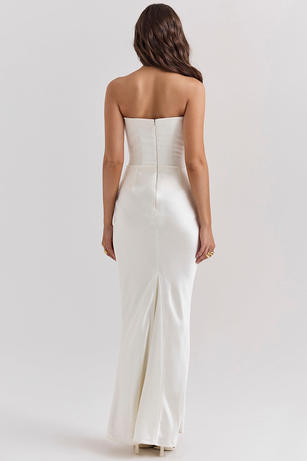 Sexy Strapless Fishtail Maxi Dress