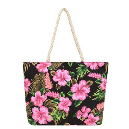 Fashionable Floral Canvas Tote Bag for Women