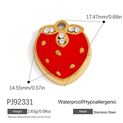 Stylish Ocean-Themed Stainless Steel DIY Pendant Heart Fish Charm