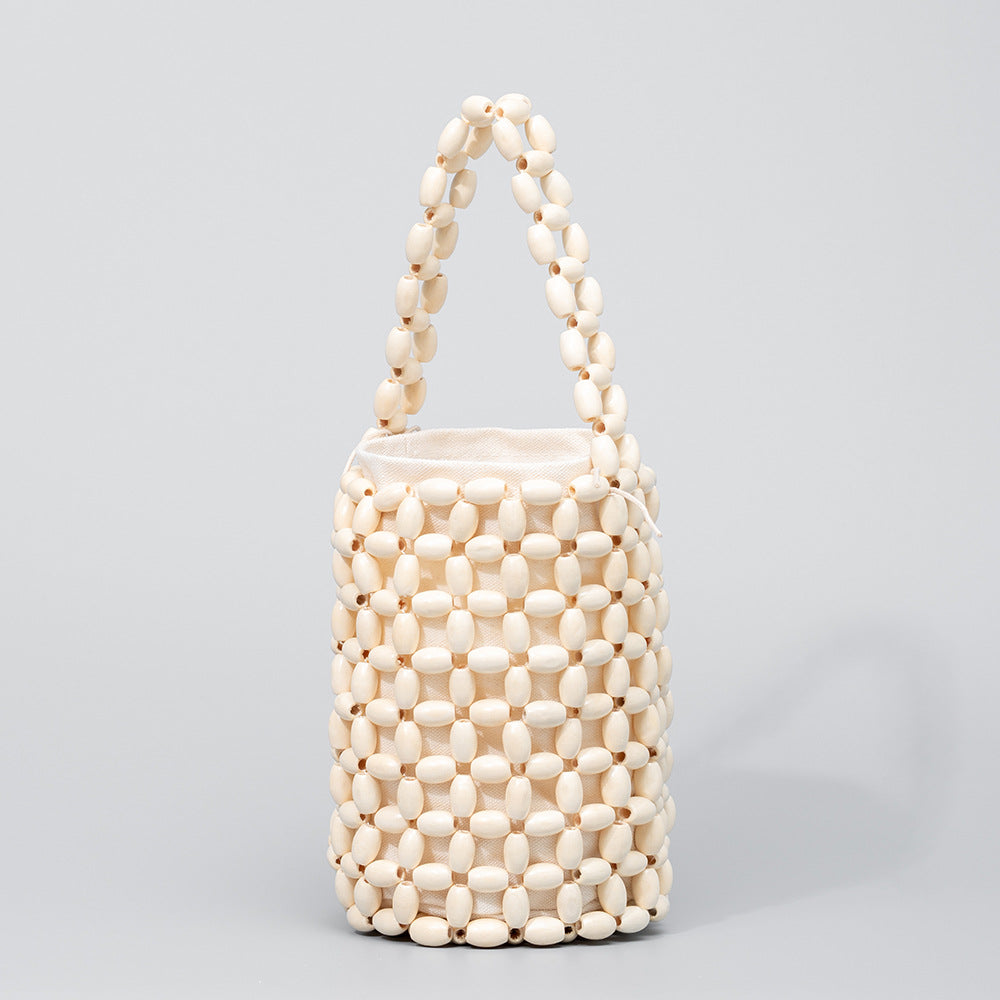 Wooden Bead Bucket Handmade Bags