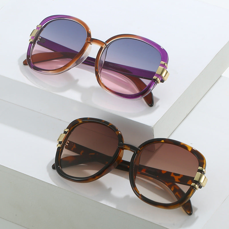 Trendy Oval Sunglasses Fashionable Street Style Sunglasses