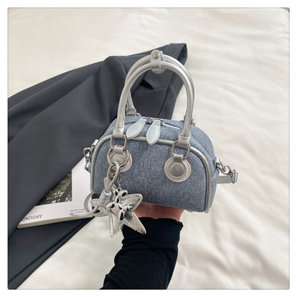 Trendy Shell Bag for Women - Stylish Denim Crossbody