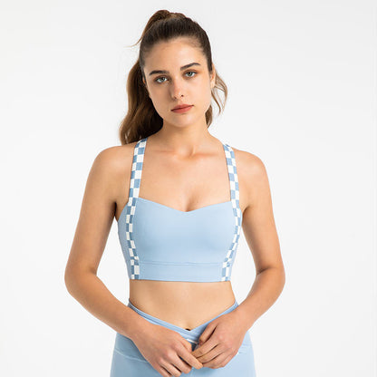 High Strength Professional Sports Underwear Women'S Shockproof Running Gathered And Shaped Anti Sag Shock Absorbing Bra Fitness Vest