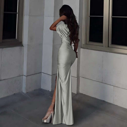 Sleek Cut-Out Bodycon Maxi Dress In Solid Colors