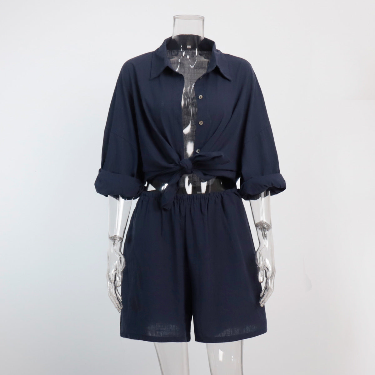 Summer Relaxed Fit Shirt And Shorts Set