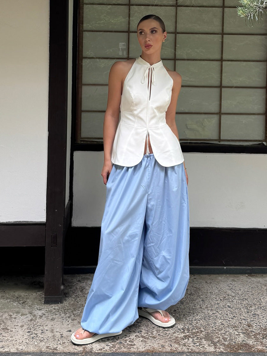 Casual Loose Lantern Pants Comfortable Cotton Trousers
