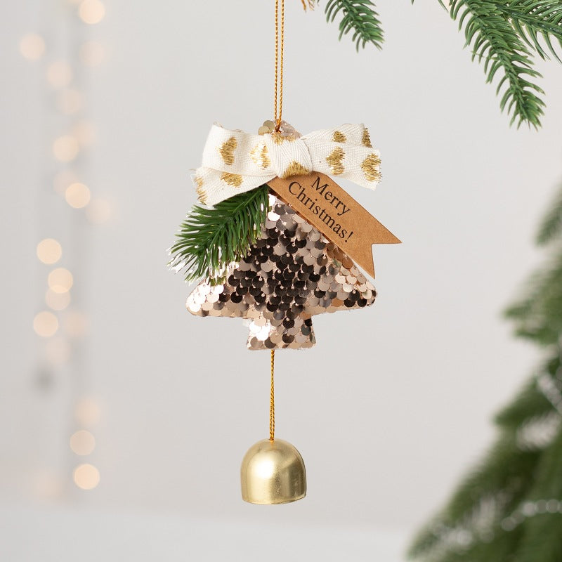 Christmas Tree Jingle Bell Bow Door Decoration