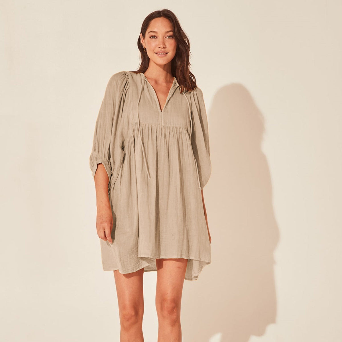 Cross-Border Fashion New Spring Summer Women'S Large Size Loose Balloon Sleeve Casual Sweet Fresh Girly Dress
