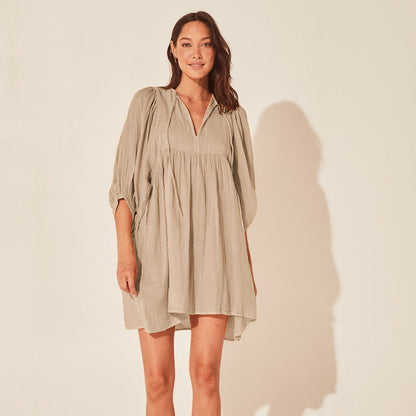 Cross-Border Fashion New Spring Summer Women'S Large Size Loose Balloon Sleeve Casual Sweet Fresh Girly Dress