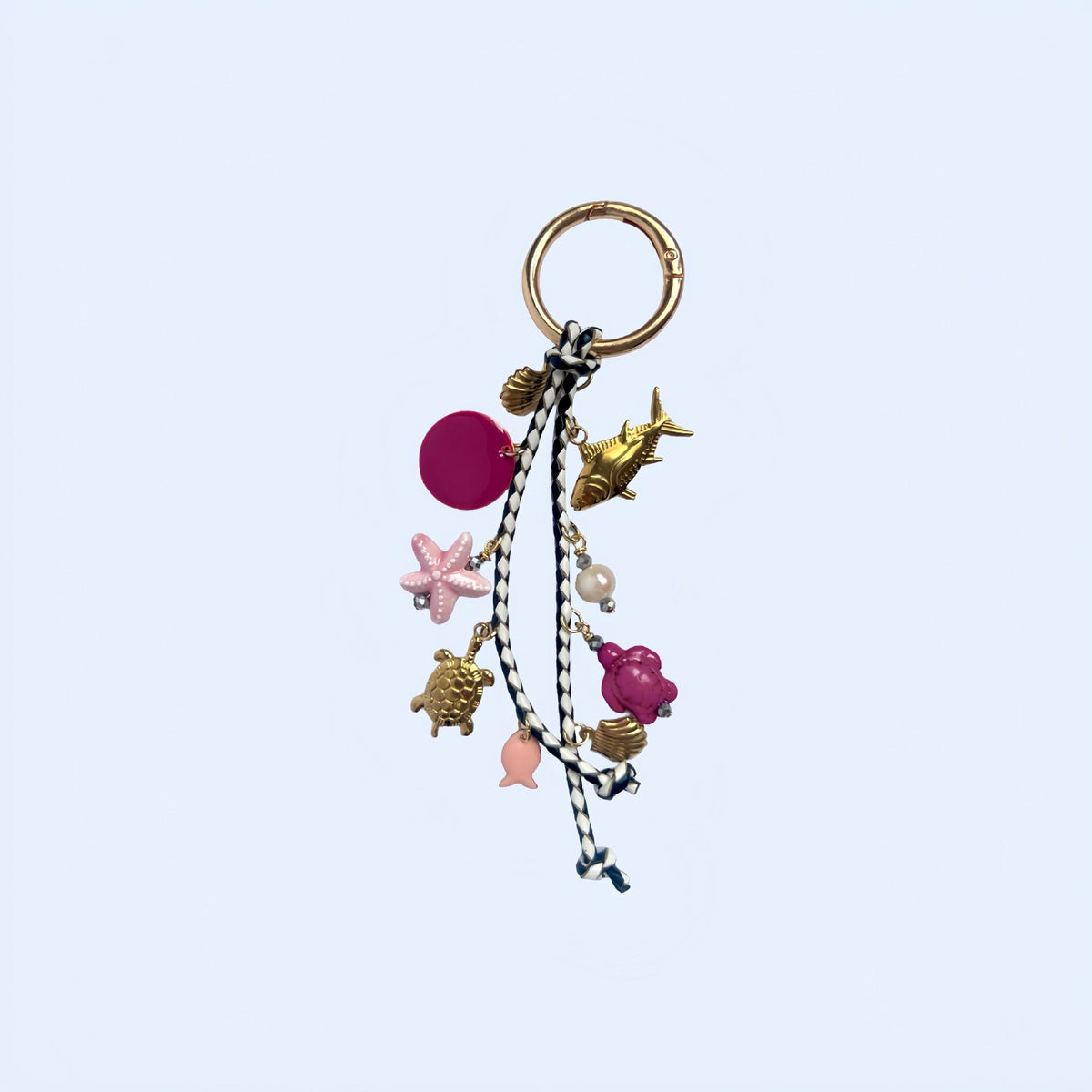 Retro Ocean Pendant Braided Bag Charms