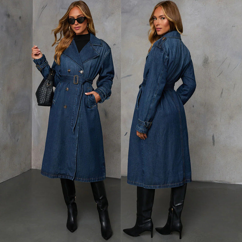 Trendy Casual Oversized Denim Coat for Women
