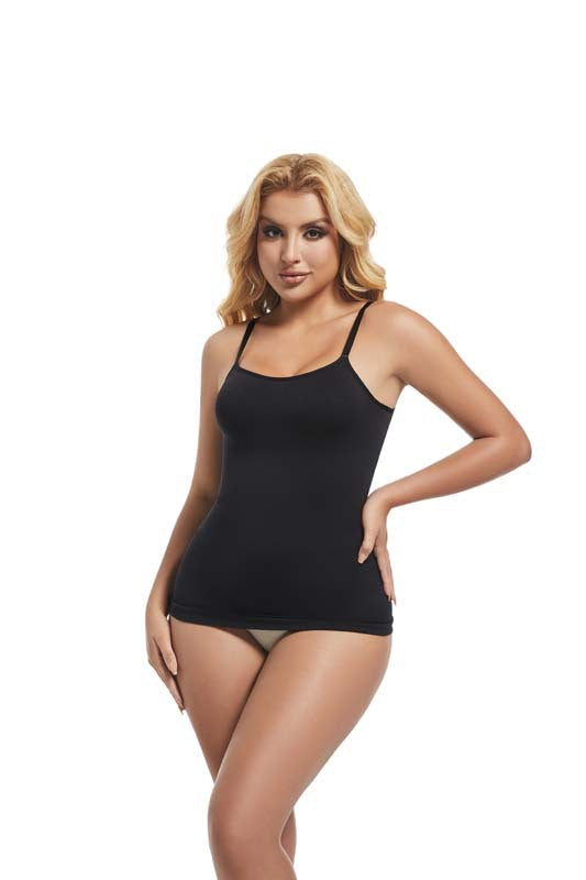 Seamless Knitted Shaper Tank Top With Adjustable Straps