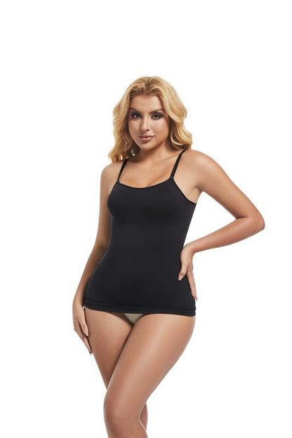 Seamless Knitted Shaper Tank Top With Adjustable Straps