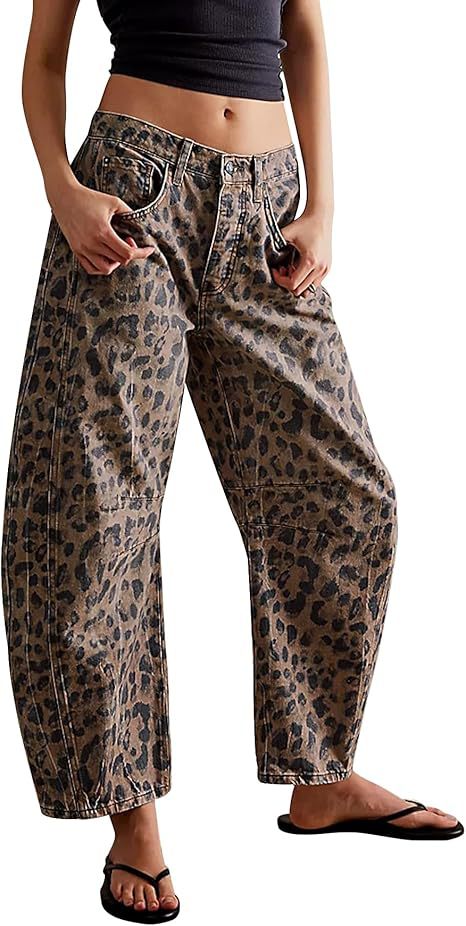 Casual Loose Mid-Rise Straight-Leg Women's Jeans