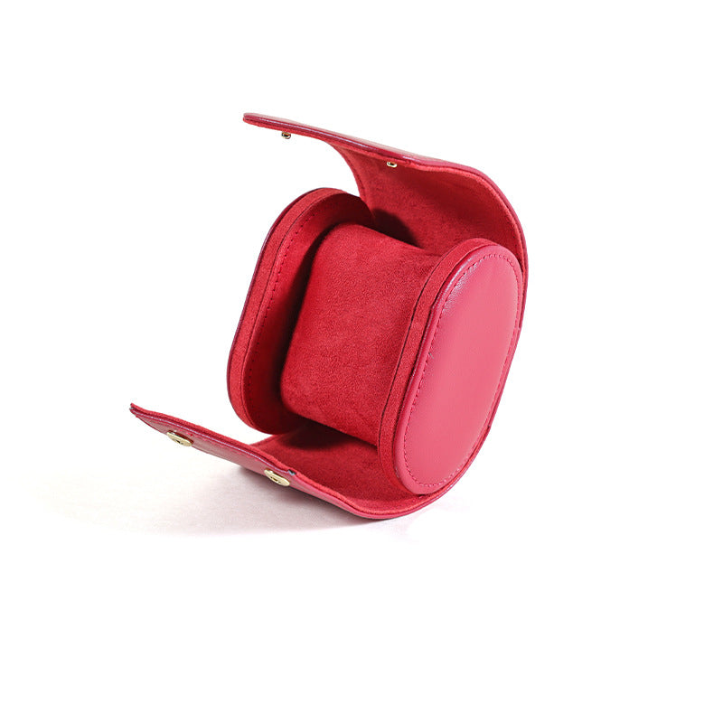 Portable PU Leather Watch Roll Organizer