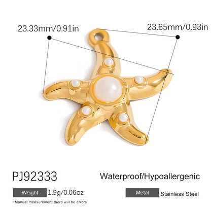 Stylish Ocean-Themed Stainless Steel DIY Pendant Heart Fish Charm