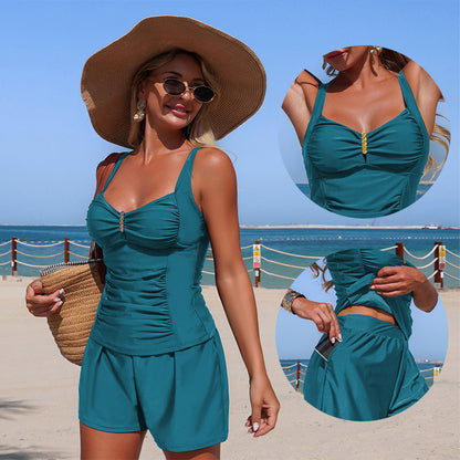 Women'S Two-Piece Swimsuit With Wide-Leg Pants