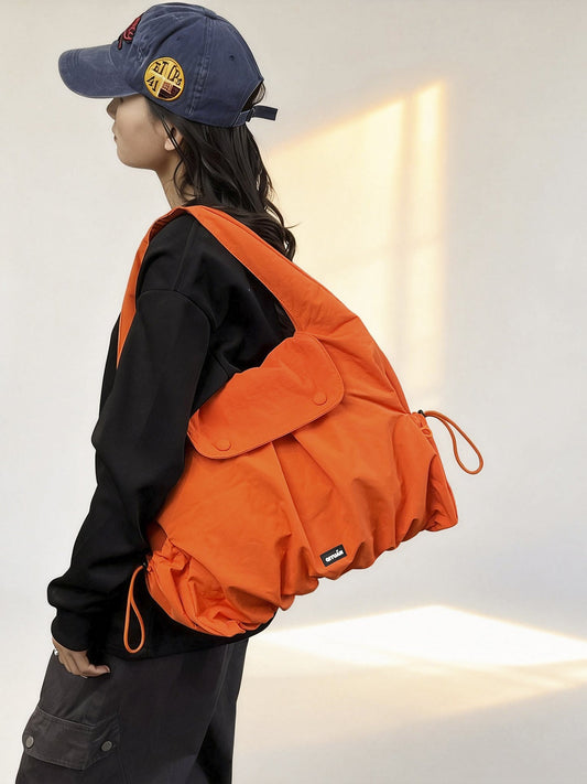 Trendy Nylon Shoulder Bag Casual Large Capacity Commuter Bag