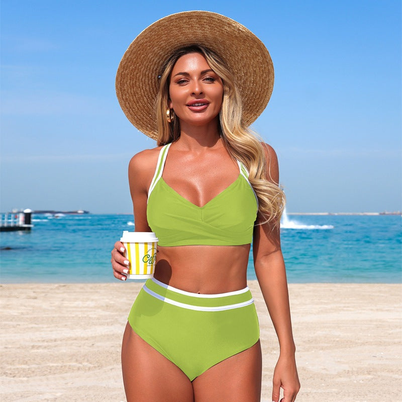 New Women'S Bikinis High Elastic Quick-Dry Swimwear