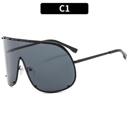 Chic Oval Frame Sunglasses UV400 Protection