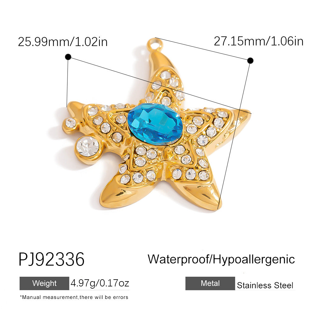Stylish Ocean-Themed Stainless Steel DIY Pendant Heart Fish Charm
