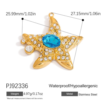 Stylish Ocean-Themed Stainless Steel DIY Pendant Heart Fish Charm