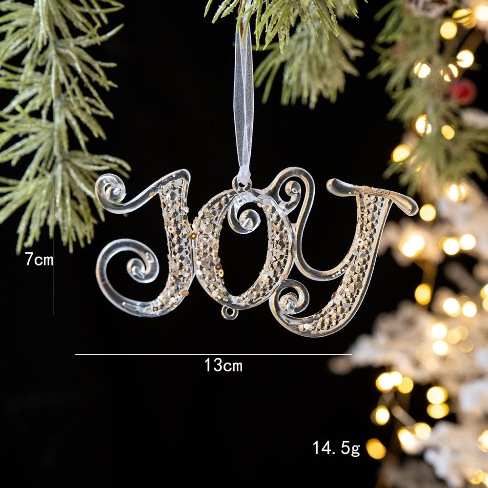 Snowflake Sequins Transparent Christmas Tree Hanging