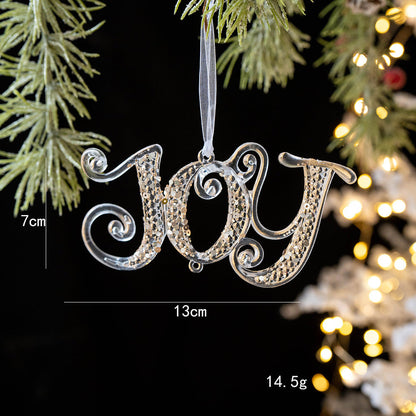 Snowflake Sequins Transparent Christmas Tree Hanging