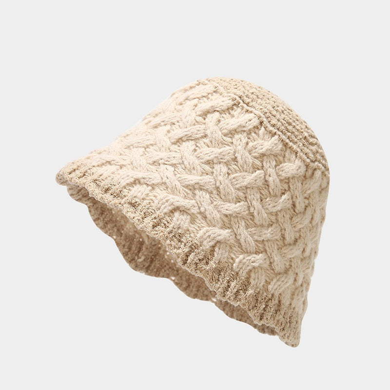 Vintage Twist Crochet Knit Bucket Hat