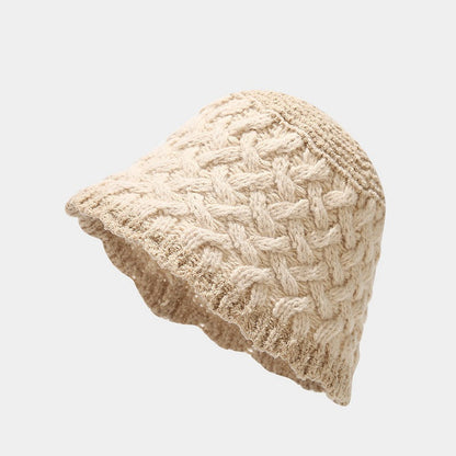 Vintage Twist Crochet Knit Bucket Hat