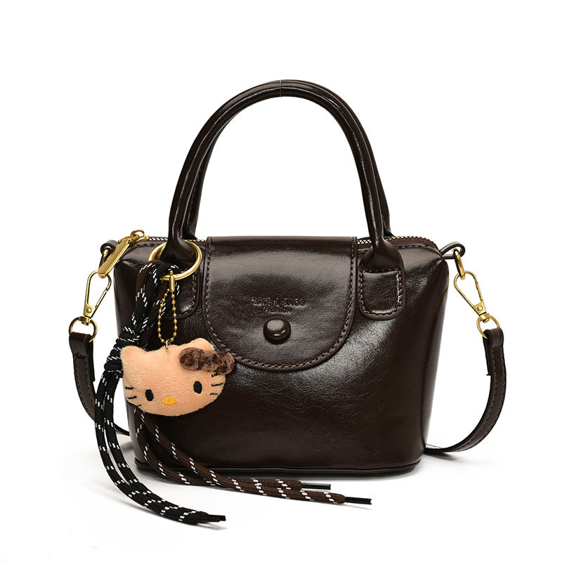 Trendy Fashion Handbag Retro Crossbody Bag PU Leather